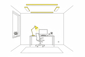 LED-Beleuchtung im Büro
