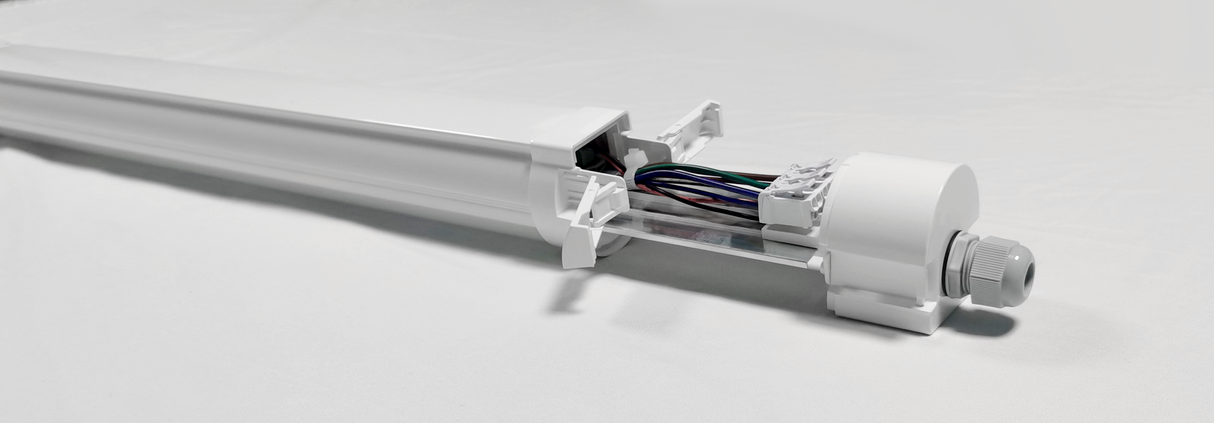 LED Tri-proof Armatuur 1200mm 5400lm 20W-36W - Daglichtwit 5700K - Koppelbaar - IP65 IK10 - 9 stuks - 230V