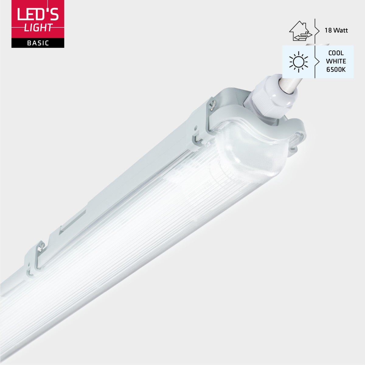 2er-Pack – LED-Leuchte, LED-TL-Leuchte mit Lampe, 120 cm – Kaltweißes Licht 6500 K – Wasserdicht – Komplettset