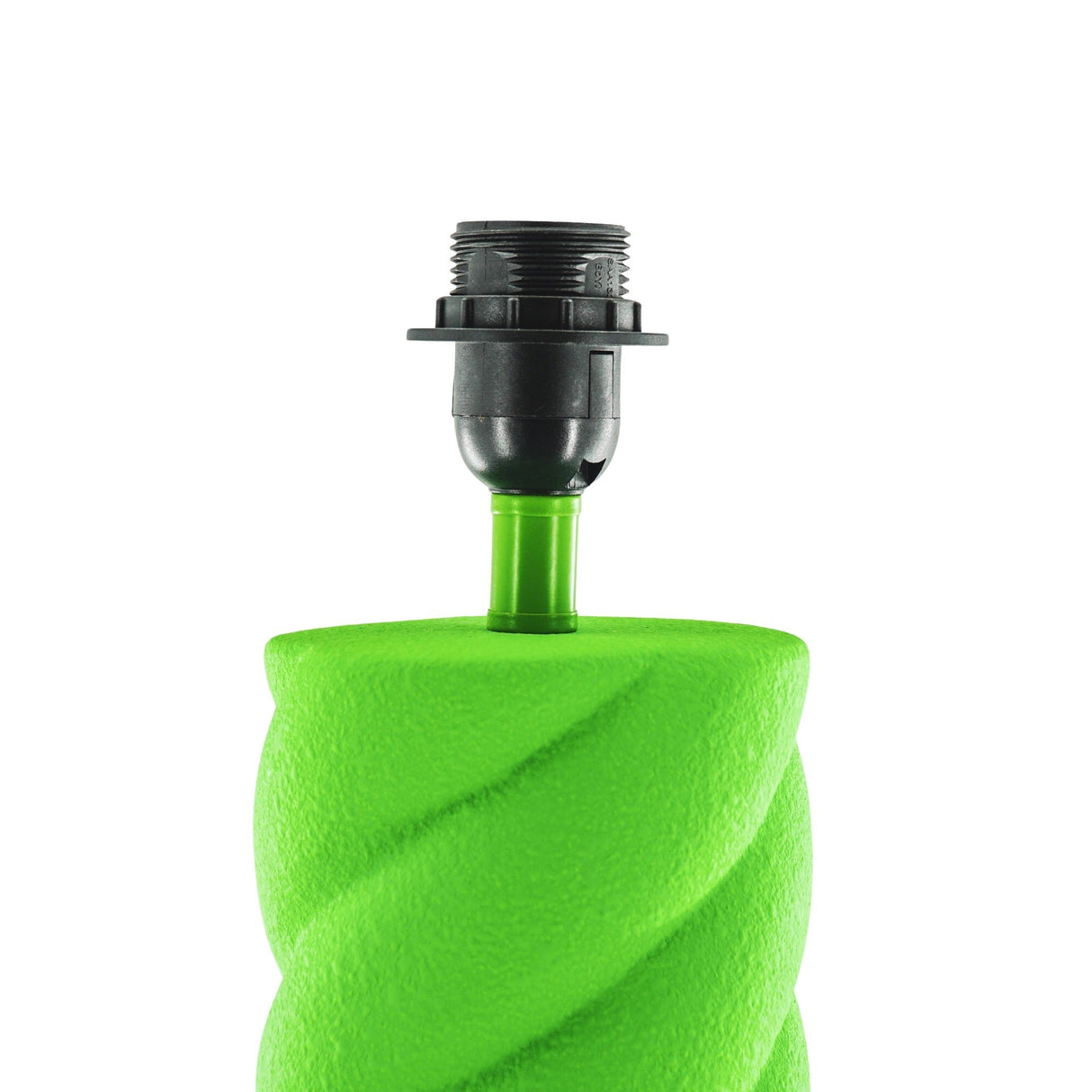 Tischlampe - Gedrehter Speck - Keramik - Fluoreszierendes Grün - E27 - 12x12x28cm