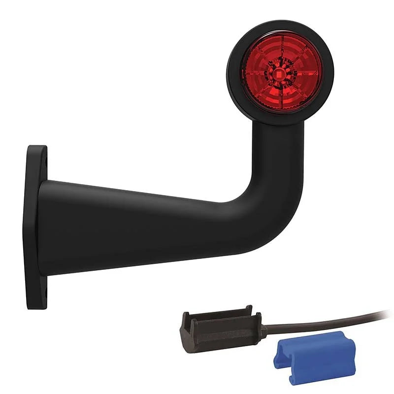 Rechts | LED-Positionsleuchte mit abgewinkeltem Griff | 12-36V | 0,75mm² Stecker | M10BV-612RW