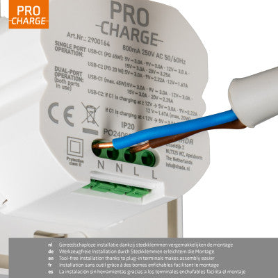 USB-C Wall Socket - 2 USB-C Ports - 65W Fast Charger - Laptop & Phone - White