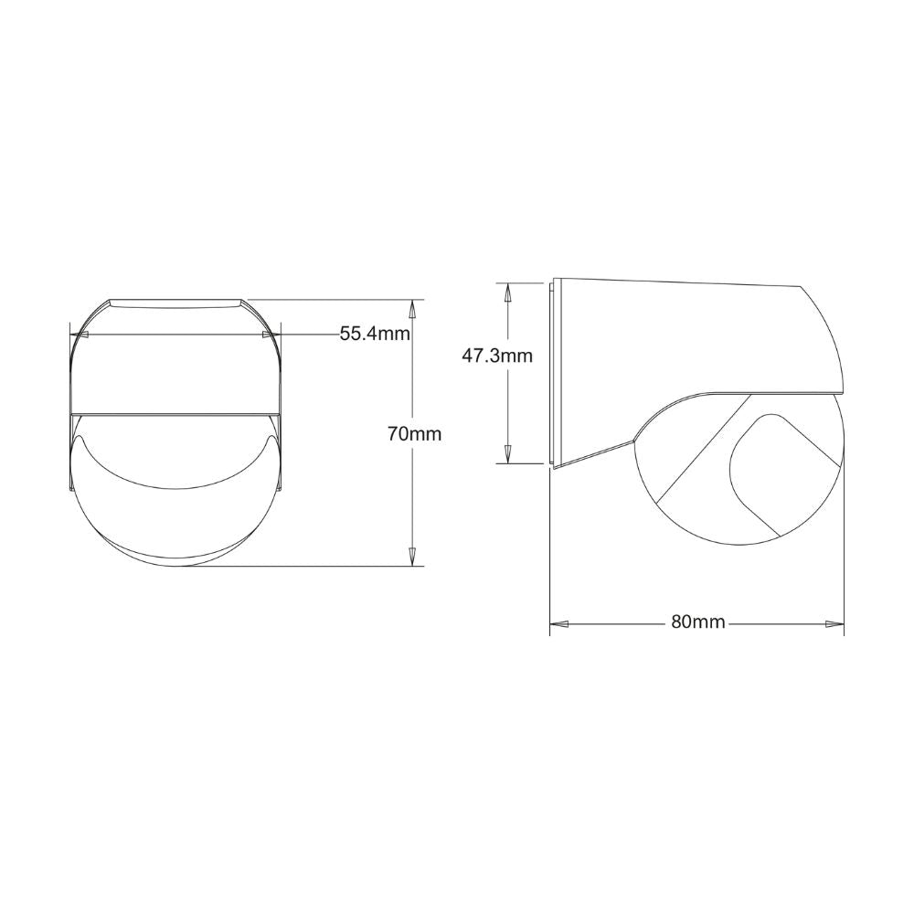 LED's Light 2-in-1 Bewegungsmelder mit 12 Metern Reichweite - Für den Innen- & Außenbereich - Wandmontage - Schwarz