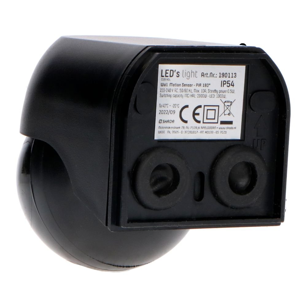 LED-Bewegungsmelder mit Fernbedienung (2-in-1) – erkennt Dämmerung und Bewegung – Schwarz