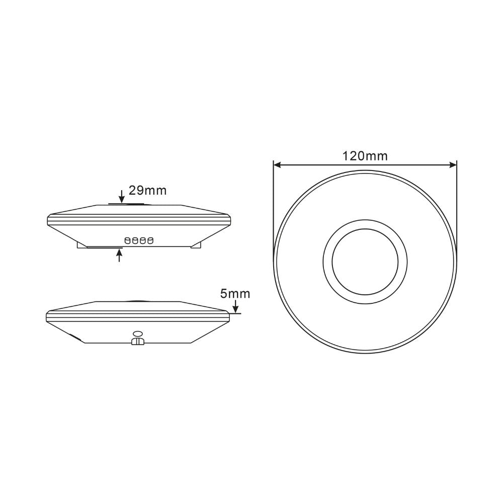2-in-1 motion detector ceiling - Motion sensor & Daylight sensor - 6-meter range