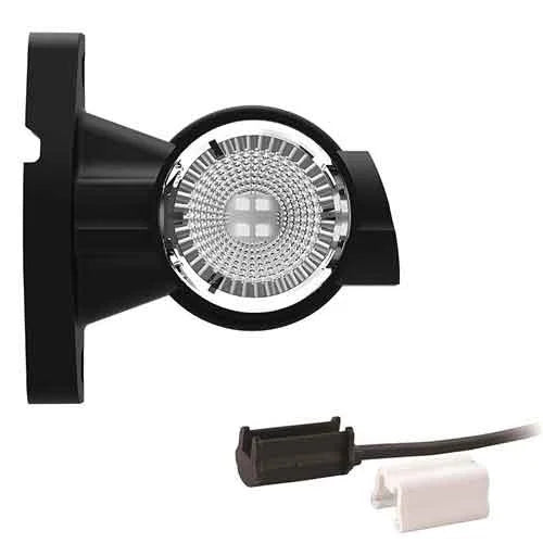 Links | LED-Breitenleuchte | kurzer Stiel | 12-24V | 1,5mm² Stecker | M10BV-921RWA