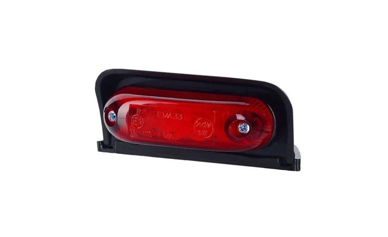 Rote LED-Begrenzungsleuchte mit Halterung | 12-24V | 50cm Kabel | MV-4050R