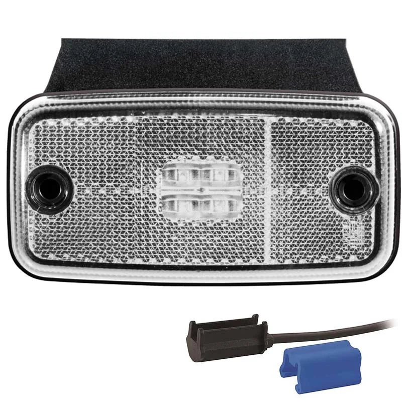 LED marker light white | 12-36v | 0.75mm². connector | M10MV-660W