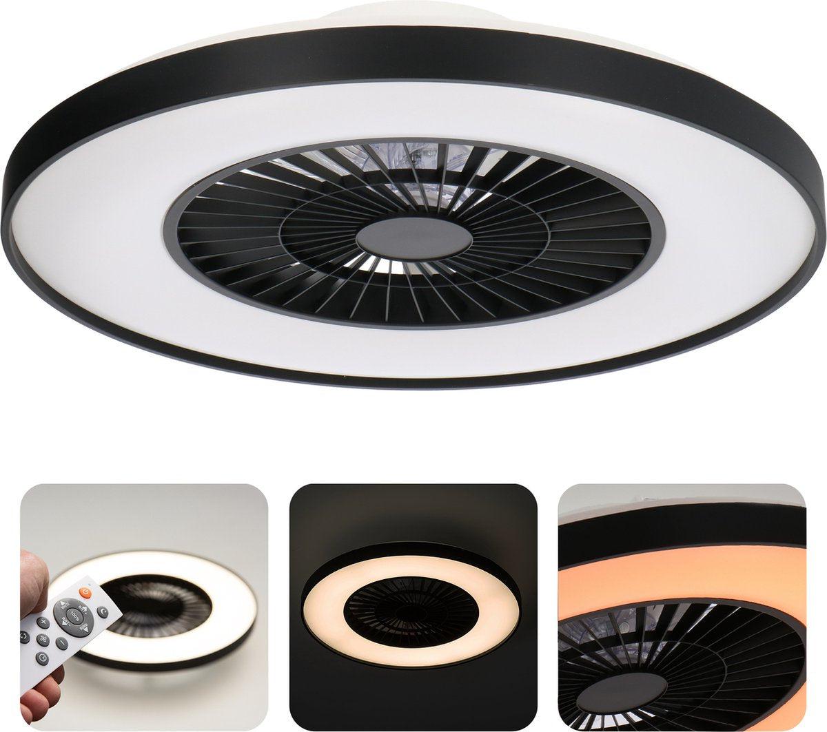 3D Air Plafondlamp met Ventilator 60cm - Full room luchtcirculatie - Zomer & Winterstand – Licht en kleurtemperatuur instelbaar