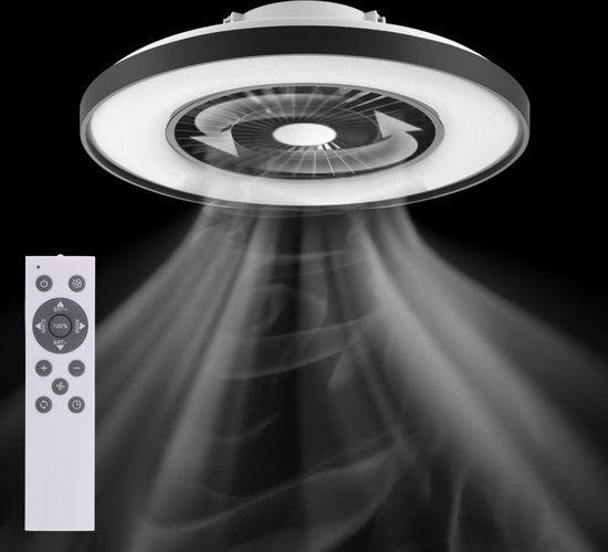 3D Air Plafondlamp met Ventilator 60cm - Full room luchtcirculatie - Zomer & Winterstand – Licht en kleurtemperatuur instelbaar