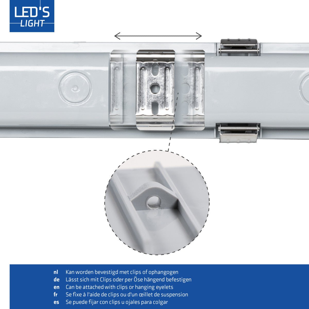 2er-Pack – LED-Leuchte, komplette LED-TL-Lampe mit LED-Röhre, 60 cm – für drinnen und draußen – 1100 lm – 1 x 6 W