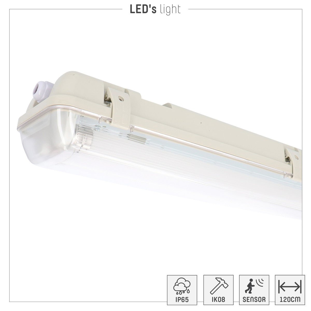 4 PACK - LED's Light LED TL light bar with sensor 120 cm - Motion sensor and night sensor - Waterproof - 4200 lm
