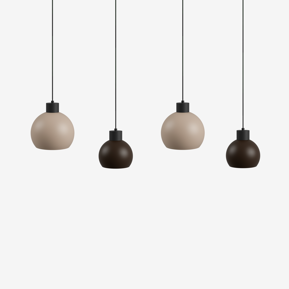 Switch 4L - Mokka - Pendelleuchte - 11 Farben, 12 Schirme