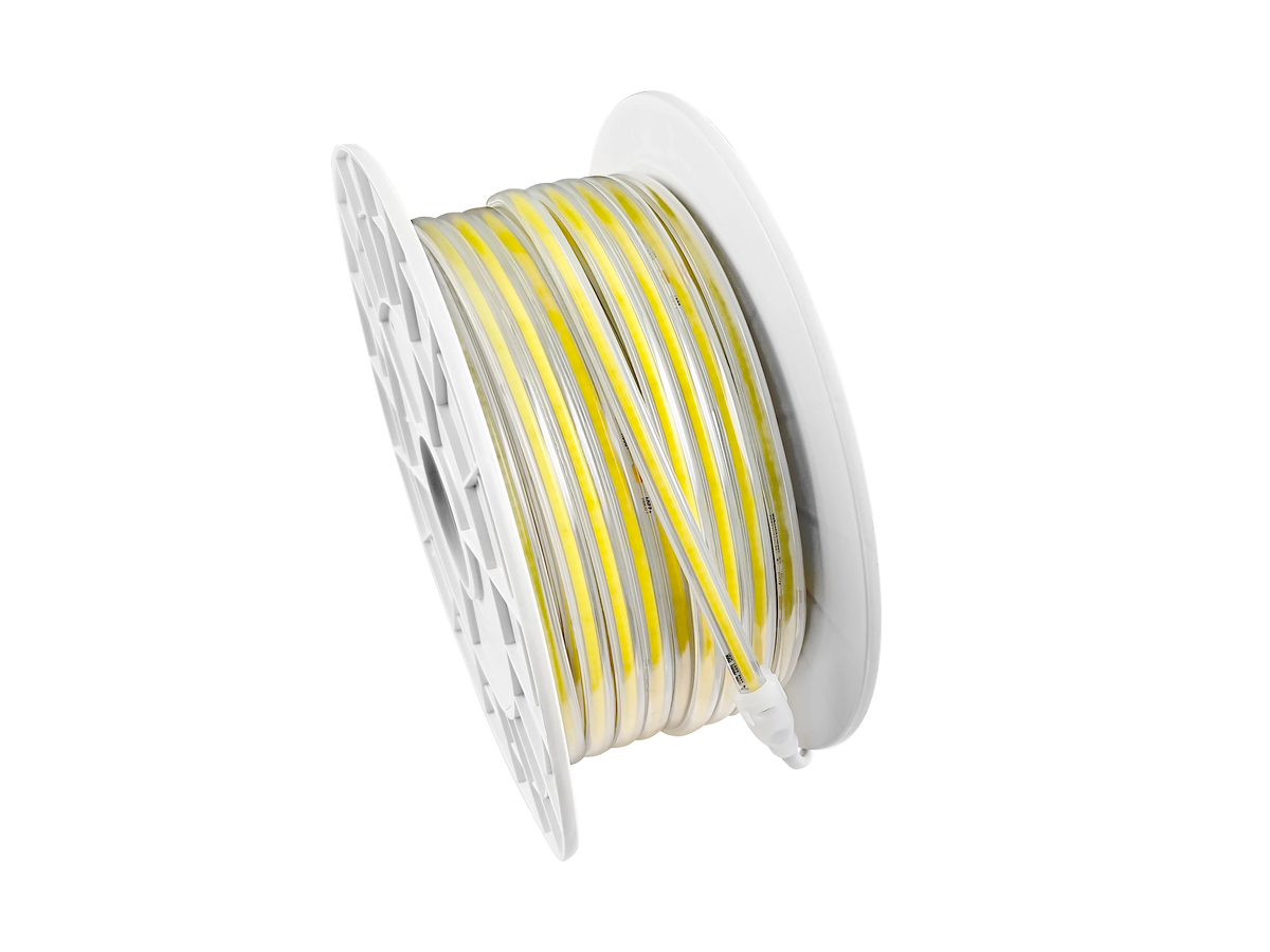 COB-LED-Lichtschlauch 230 V – Warmweiß 3000 K – 10 W/m – 1000 lm/m – IP65 – Zuschneidbar – 50-m-Rolle