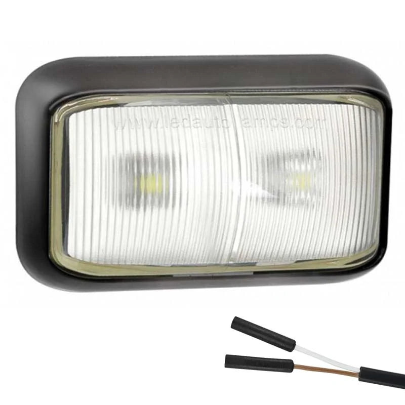LED-Begrenzungsleuchte weiß | 12-24V | 2-poliger Stecker | 58WME2P