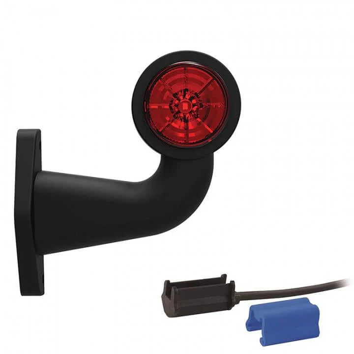 Rechts | LED-Positionsleuchte mit abgewinkeltem Griff | 12-36V | 0,75mm² Stecker | M10BV-412RW