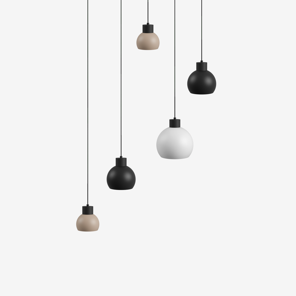 Switch 5L - Cappuccino - Pendelleuchte - 11 Farben, 12 Schirme