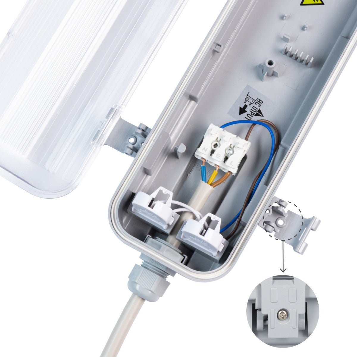4 PACK - LED's Light LED TL dubbel armatuur 150 cm - Compleet met 2 LED TL buizen 150 cm - 5760lm