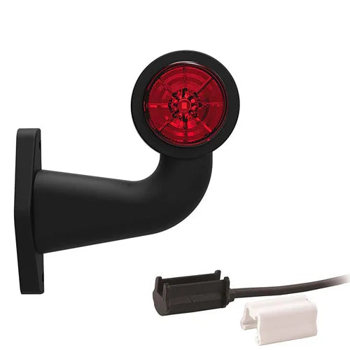 Rechts | LED-Positionsleuchte mit abgewinkeltem Griff | 12-36V | 1,5mm² Stecker | M10BV-422RW