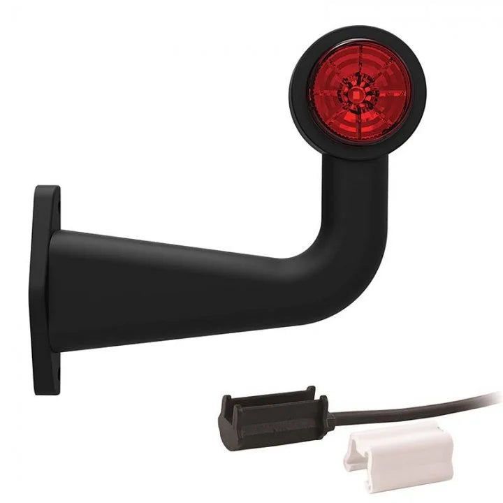 Rechts | LED-Positionsleuchte mit abgewinkeltem Griff | 12-36V | 1,5mm² Stecker | M10BV-622RW