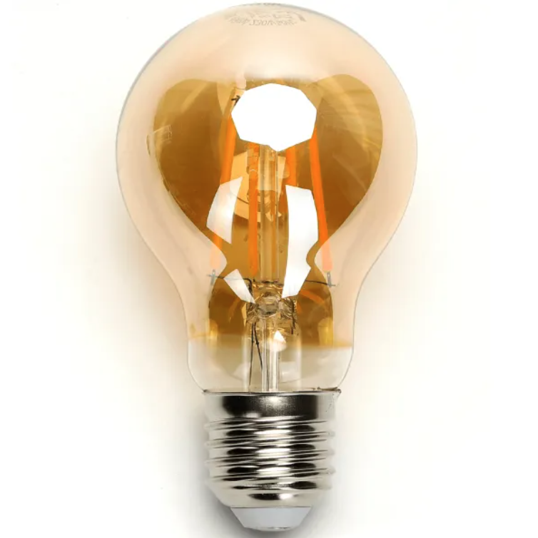Aigostar 8W E27 gloeilamp amber glas met retro ontwerp voor sfeervolle verlichting