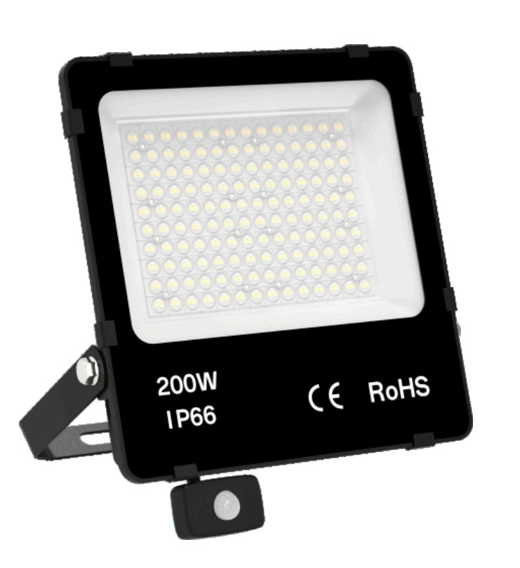 LED Schijnwerper 200W 30000lm - Koelwit 4000K - Bewegingssensor - Sosen driver - IP66 - 230V