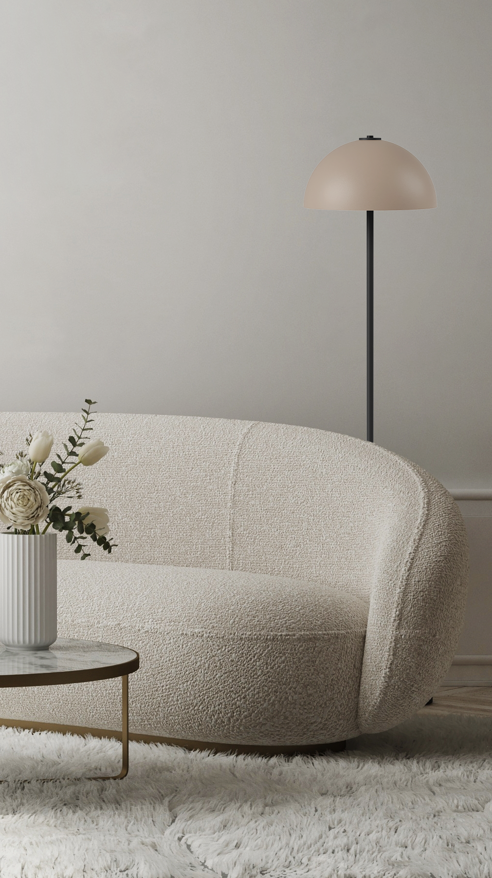 Switch Floor - Bowl L - Stehleuchte - 11 Farben, 12 Schirme