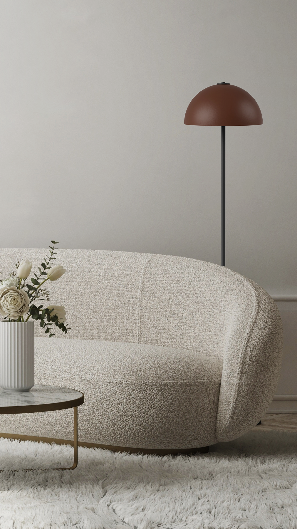 Switch Floor - Bowl L - Stehleuchte - 11 Farben, 12 Schirme