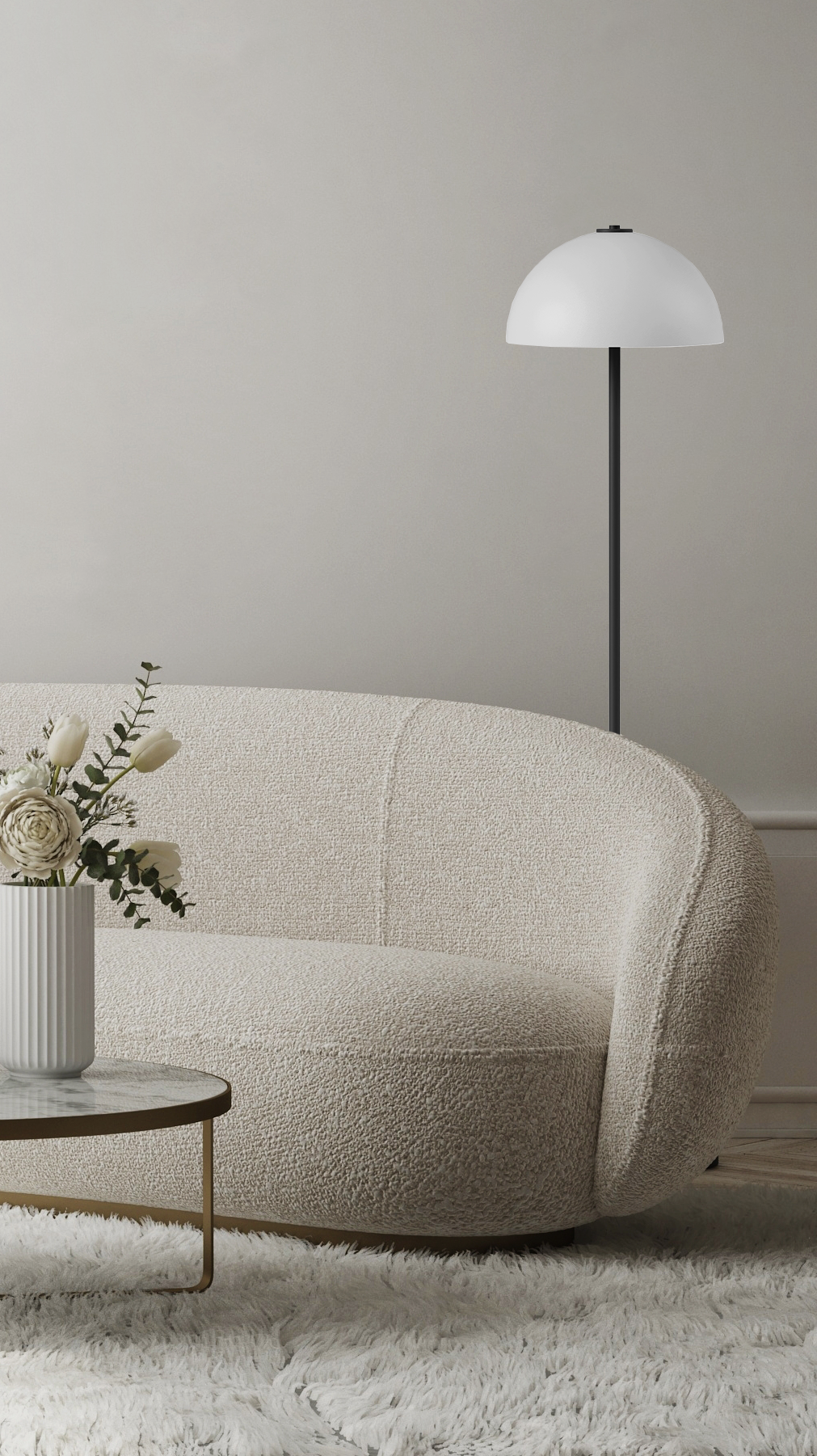 Switch Floor - Bowl L - Stehleuchte - 11 Farben, 12 Schirme