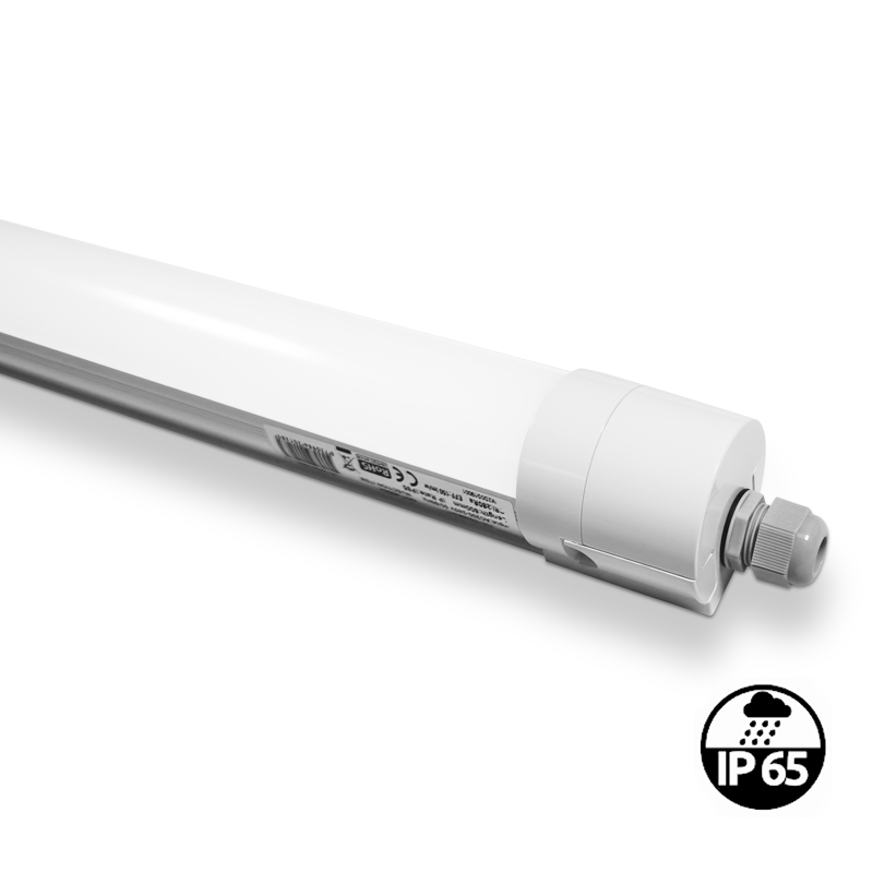 LED Tri-proof Armatuur 1200mm 5400lm 20W-36W - Daglichtwit 5700K - Koppelbaar - IP65 IK10 - 9 stuks - 230V