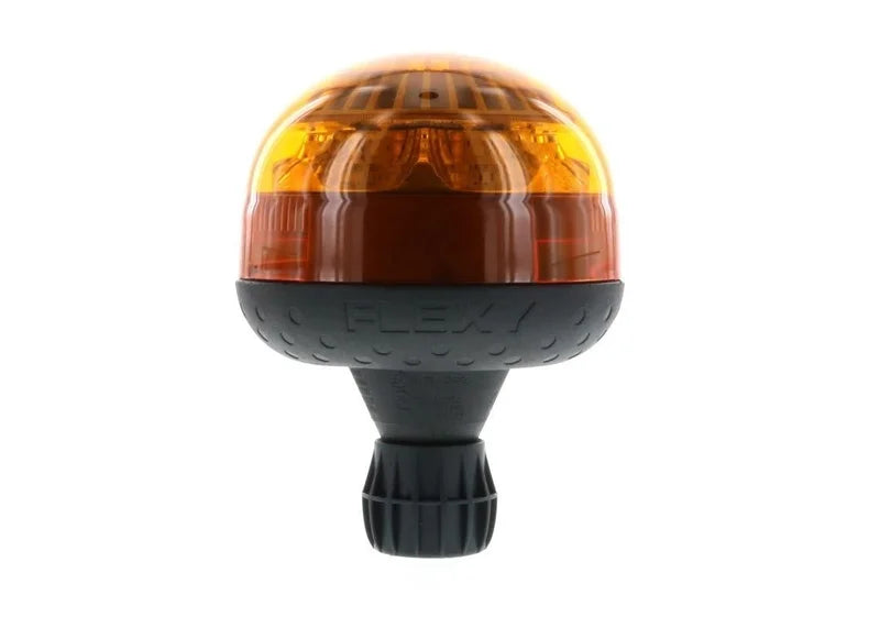 LED R65 Rundumleuchte gelb 12/24V Flexi DIN, Doppelblitz | D14728