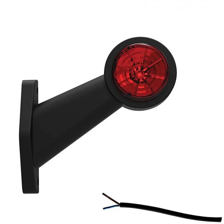 Rechts | LED-Standlicht | abgewinkelter Stiel | 12-36V | 20cm Kabel | M10BV-302RW