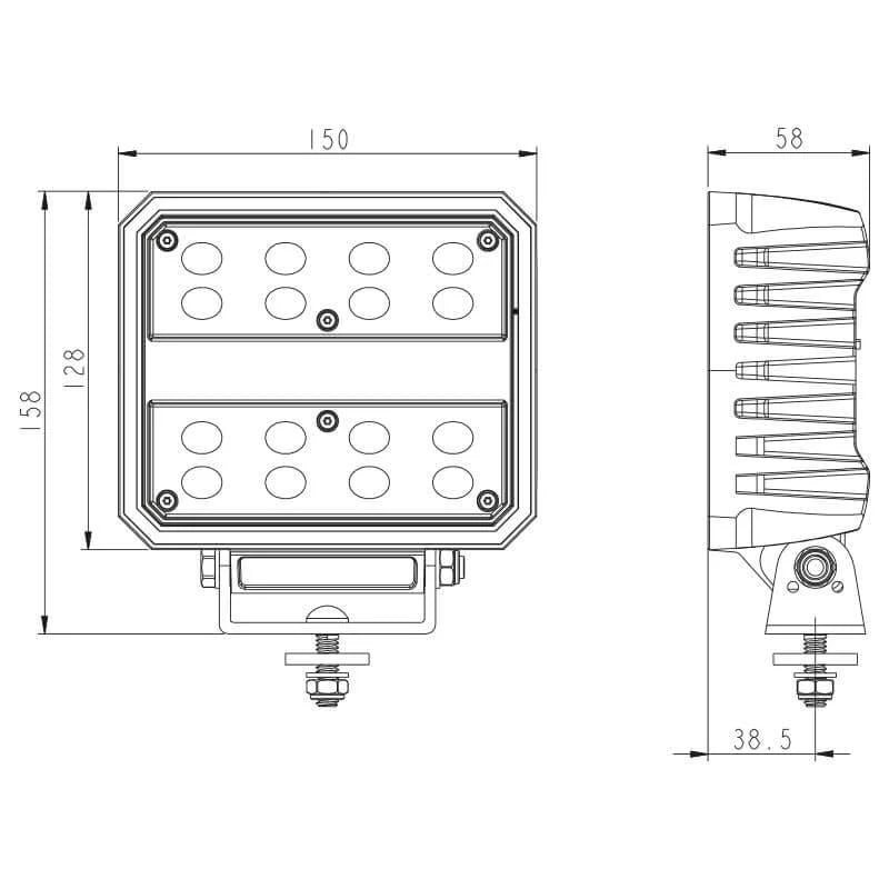 Ollson 80 Watt Arbeitslampe der Fish-Eye-Serie
