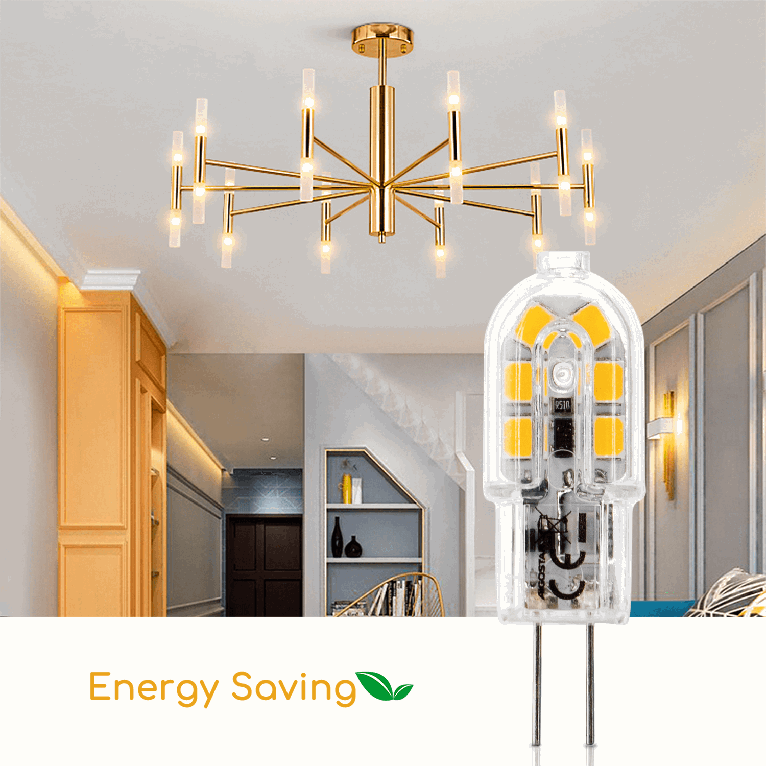 Aigostar G4 steeklampje halogeenspotje 12V DC warmwit met energiezuinige LED verlichting