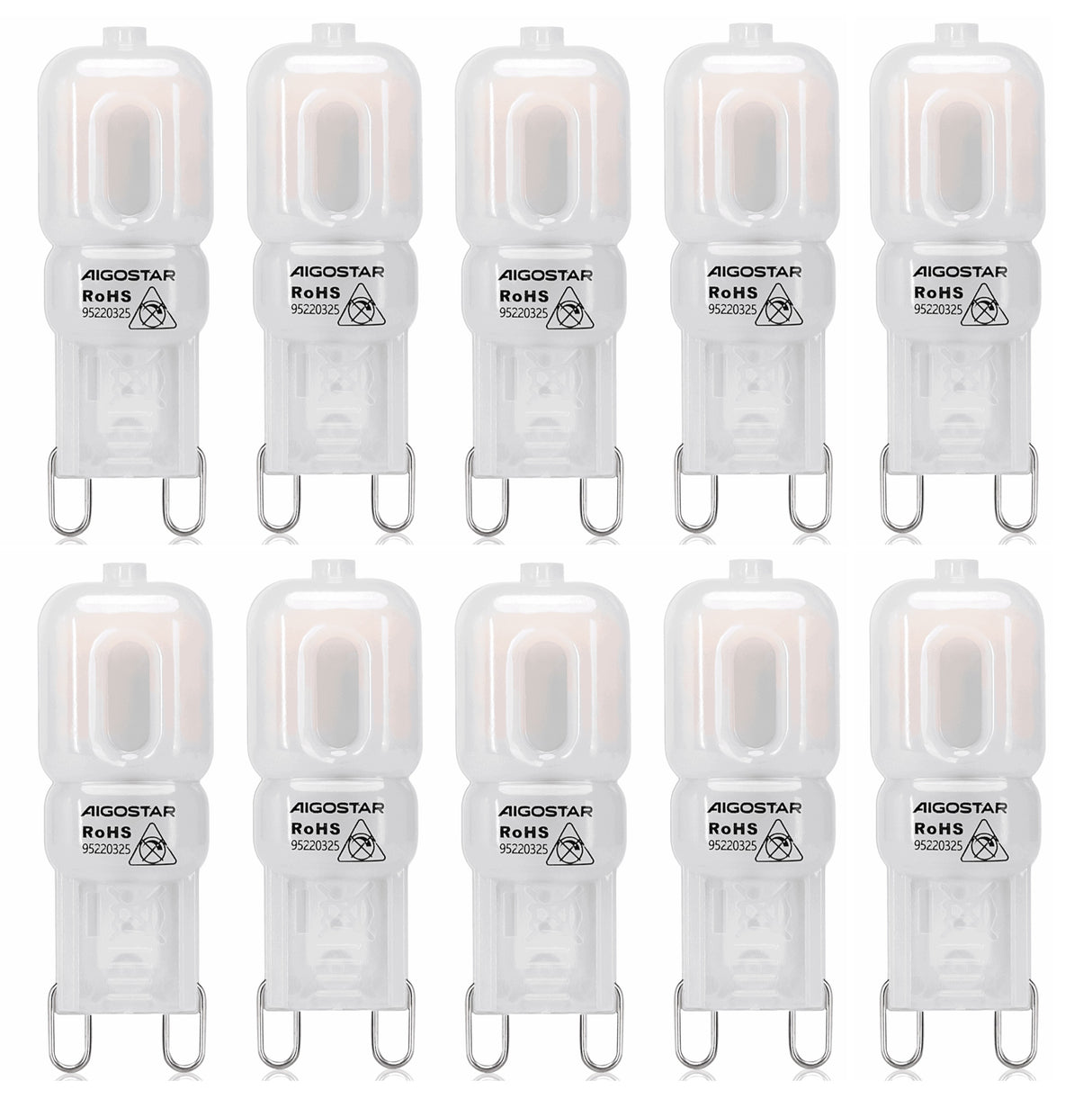 G9 steeklampje 10 stuks - LED 2W~170Lm=18W traditionele verlichting - warmwit 3000K - 230 Volt