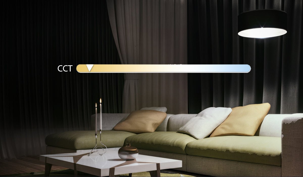 Aigostar GU10 WiFi led spot dimbaar op een moderne bank met sfeervolle verlichting