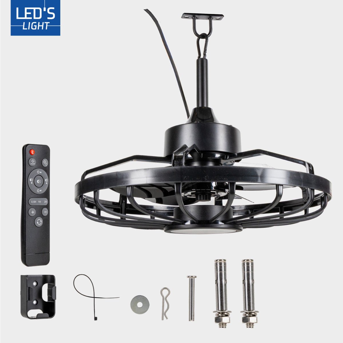 Allwetter-Deckenleuchte mit Ventilator – Ideal für Veranda/Vordach und Außen-/Innenräume