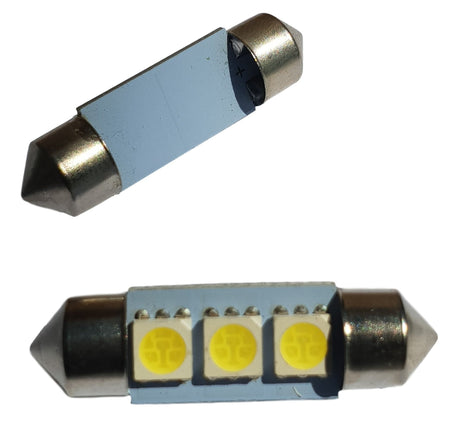 Auto LEDlamp 2 stuks | LED festoon 36mm | 3 - SMD daglichtwit 6000K | 12 Volt - LEDPLANET.NL
