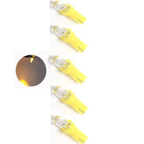 Auto LEDlamp | 5x autoverlichting LED T5 | kleur geel | 12V DC - LEDPLANET.NL