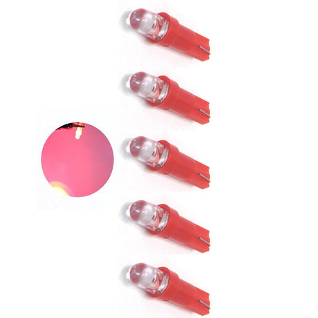 Auto LEDlamp | 5x autoverlichting LED T5 | kleur rood | 12V DC - LEDPLANET.NL