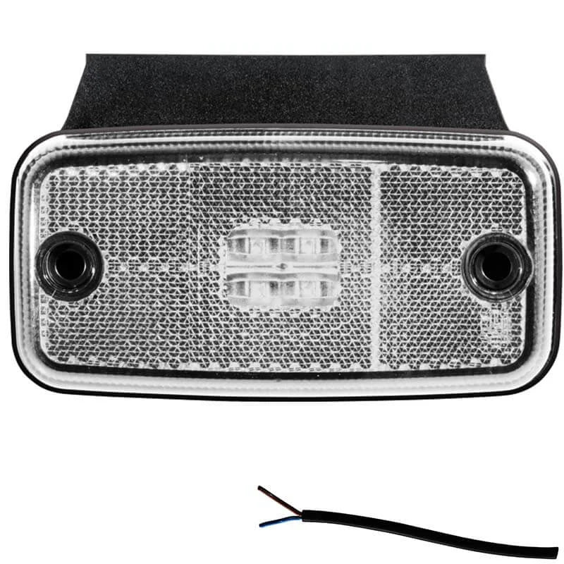 LED marker light white | 12-24V | 50cm cable | M10MV-650W