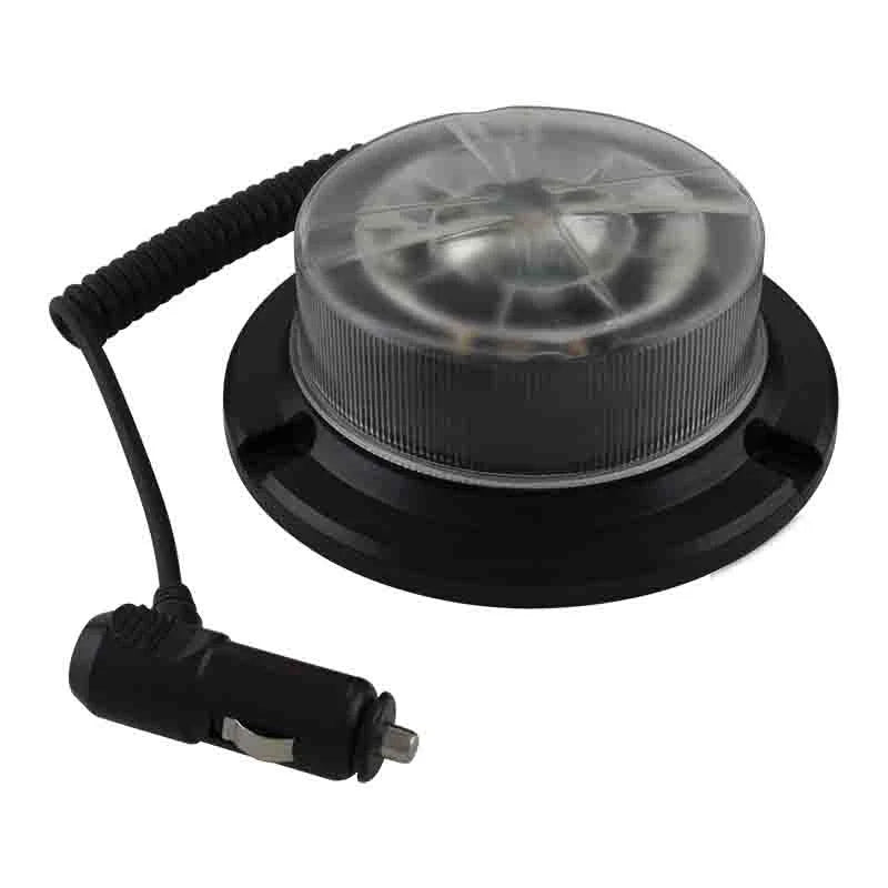 LED R65 Rundumleuchte mit niedrigem Sockel, gelb/transparent, magnetische Montage, 12/24 V |
