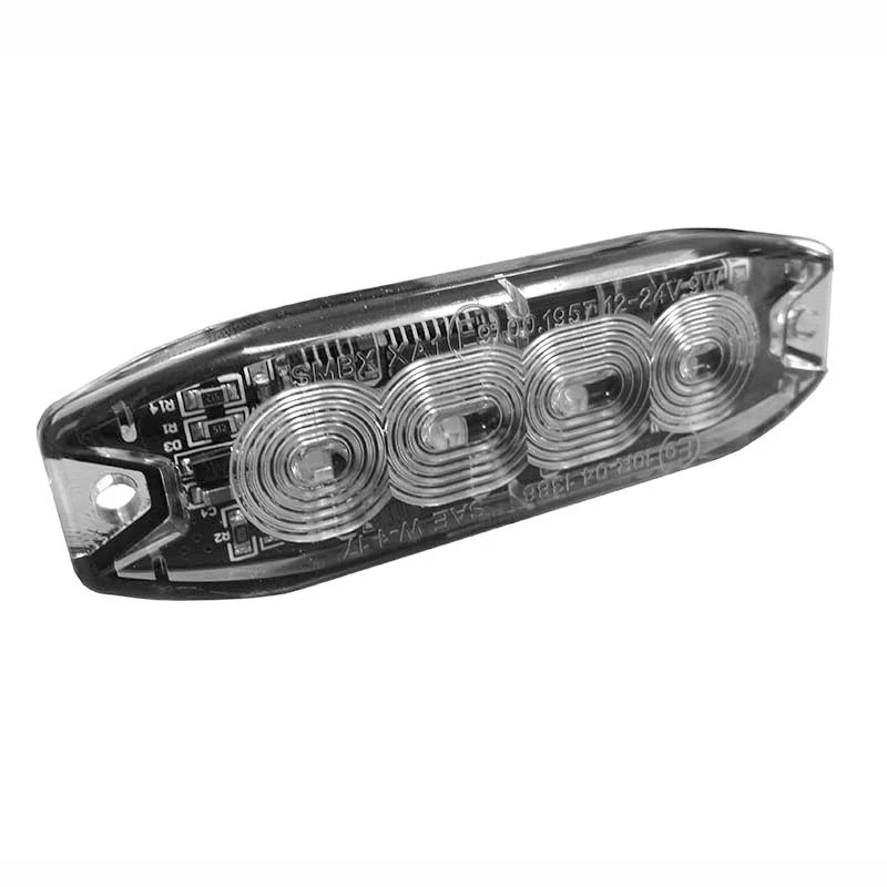 LED flash 4 LEDs | R65 | slimline | amber | 10-30v | S07F4100.1