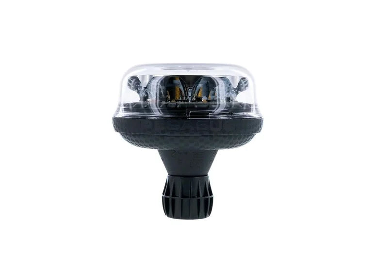 LED R65 Rundumkennleuchte gelb/transparent 12/24V Flexi DIN, rundum +f | D14757