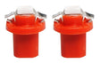 B8.5d auto lamp 2 stuks rood | LED dashboardverlichting - klokken - schakelaars | 12V DC - LEDPLANET.NL