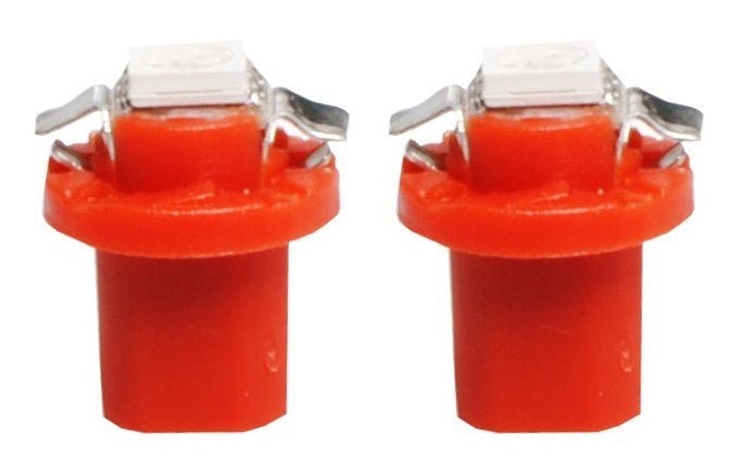 B8.5d auto lamp 2 stuks rood | LED dashboardverlichting - klokken - schakelaars | 12V DC - LEDPLANET.NL