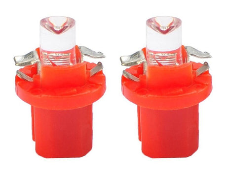 B8.5d auto lamp 2 stuks rood | LED dashboardverlichting - klokken - schakelaars | 12V DC - LEDPLANET.NL