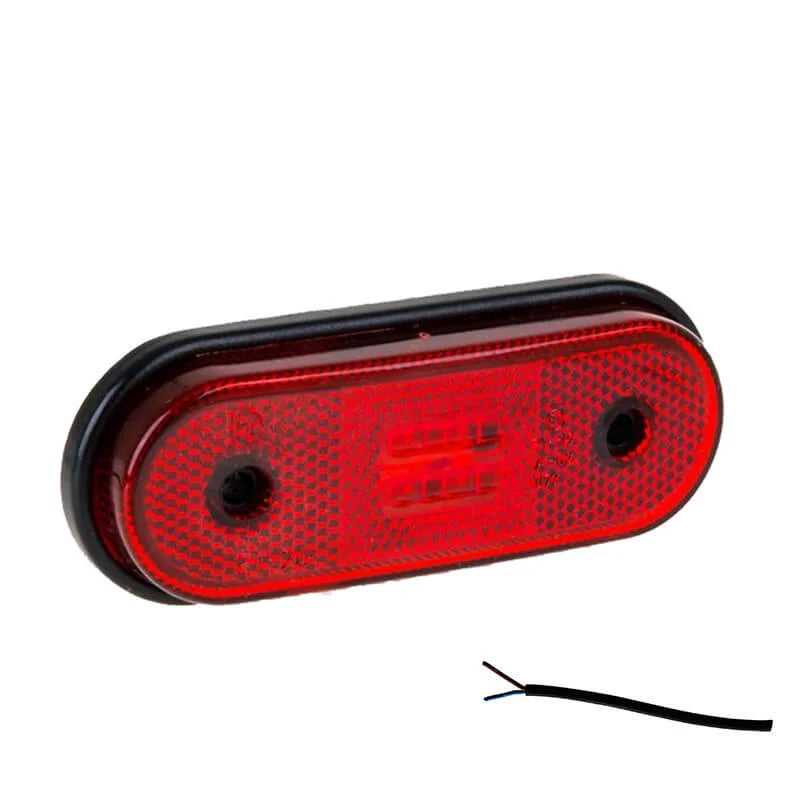 Rote LED-Begrenzungsleuchte | 12-24V | 50cm Kabel | MV-1400R