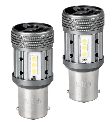 BA15S - 1156 - autolamp set 2 stuks - 6500K | P21W 7506 - 2x 12 - SMD LED | geforceerde koeling - CANBUS 12V & 24V DC - LEDPLANET.NL