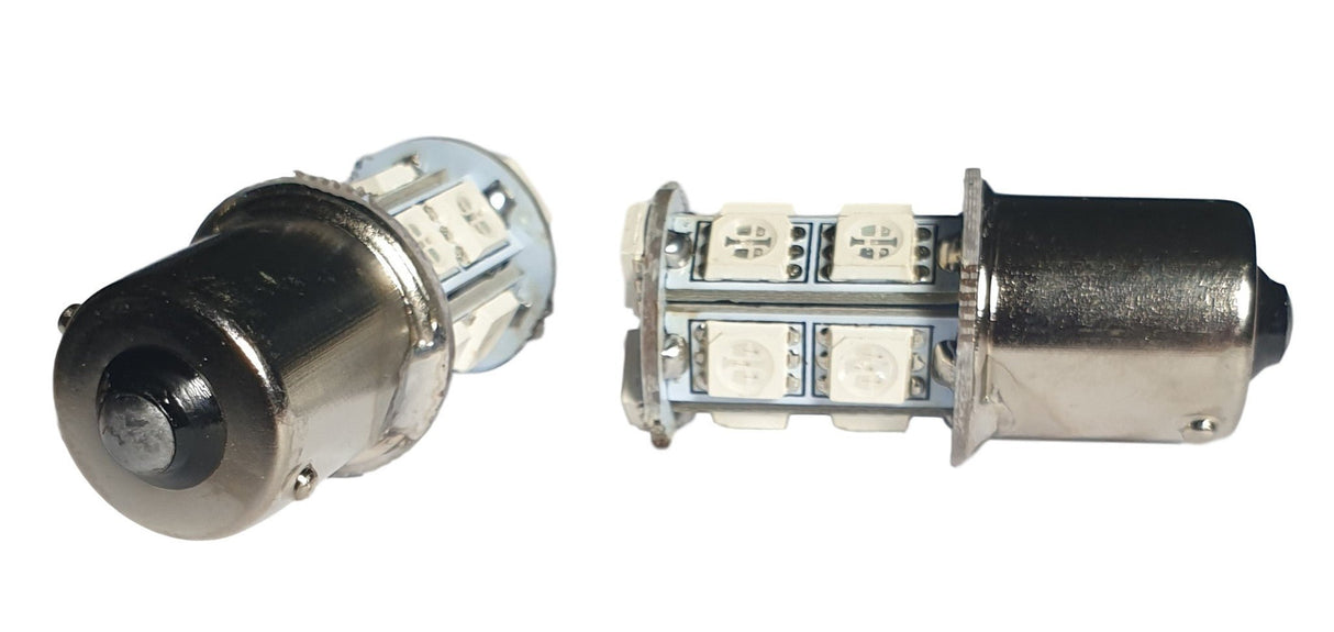 BA15S - 1156 - autolamp set | 2x 13 - SMD LED oranje/amber | 12V DC - LEDPLANET.NL